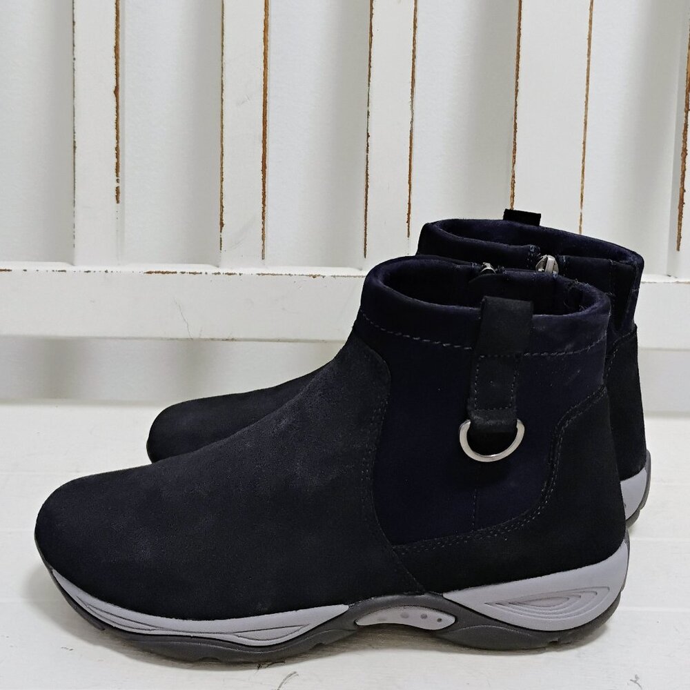 Women's Easy Spirit Leather/ Suede Ankle Boots Blue 7